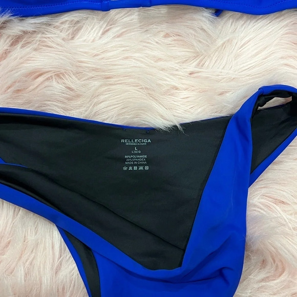 RELLECIGA Women's Strappy Bikini Top designed in Paris size L - Picture 5 of 8